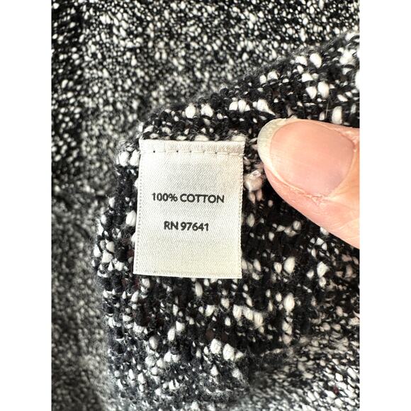 J. JILL | Black White Marled Knit One Button Cardigan Sweater | Size Large - Picture 6 of 8